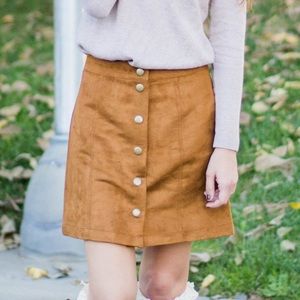 Suede skirt
